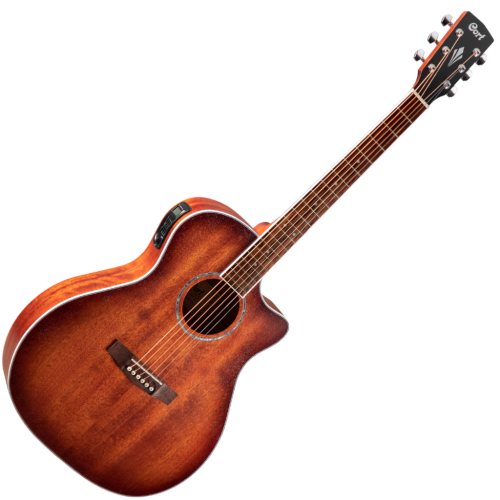 Cort GA-MEDX Mahogany Acoustic Guitar – Open Pore Mahogany - Image 2