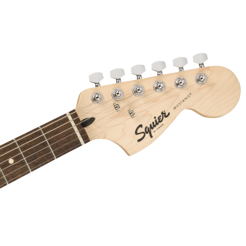 Fender Squier FSR Bullet Mustang HH Electric Guitar - Black w/ Gold Competition Stripes - Image 5