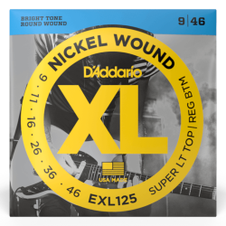 D’Addario EXL125 Nickel Wound Electric Guitar Strings – 9-46