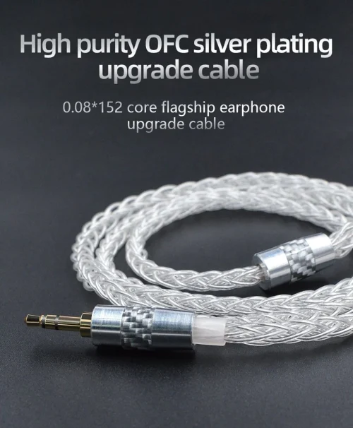 KZ Original 90-3 Earphone Audio Cord OFC Oxygen-free Copper Silver-plated Wire Cable - Image 4
