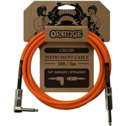 Orange Crush Straight to Right Angle Instrument Cable - 10 Foot