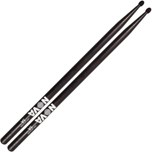 Vic Firth Nova 5A Wood Tip Drum Sticks - All Black