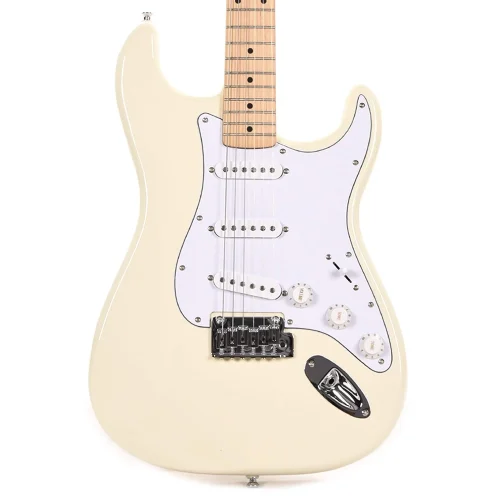 Fender Squier Affinity Series Stratocaster Electric Guitar – Olympic White with Maple Fingerboard