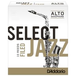 D’Addario Select Jazz Filed Alto Saxophone Reeds Box of 10