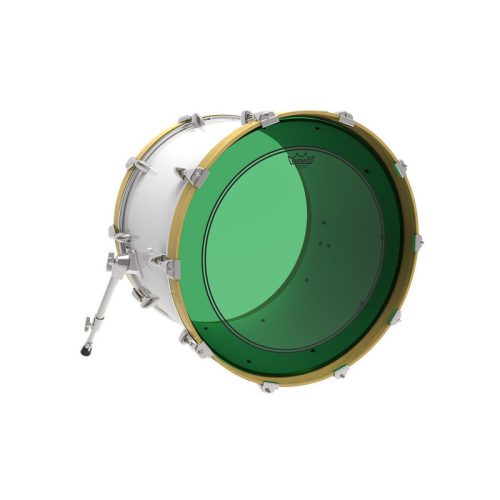 Remo Powerstroke P3 Colortone 22 inch Green Bass Drum Head - Image 2