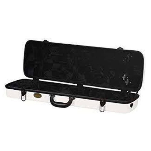 Superior CF-3760W Standard Fiberglass Rectangular Violin Case 4/4 White - Image 2