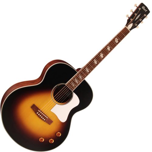 Cort CJ Retro Jumbo Acoustic-Electric Guitar – Vintage Burst - Image 2