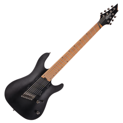 Cort KX307 Multi Scale 7-String Electric Guitar – Open Pore Black - Image 2