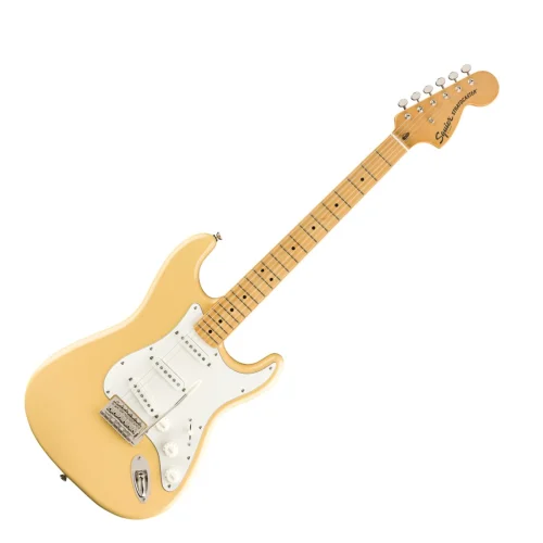 Fender Squier Classic Vibe '70s Stratocaster Electric Guitar - Vintage White - Image 2