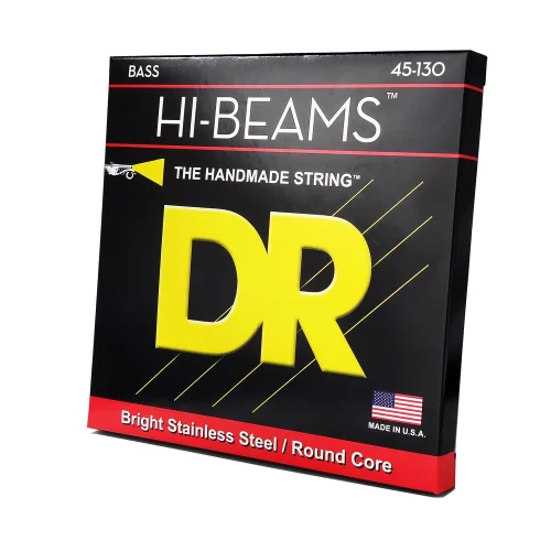 DR Strings MR5-130 Hi-Beam Stainless Steel Bass Guitar Strings - .045-.130 Medium 5-String