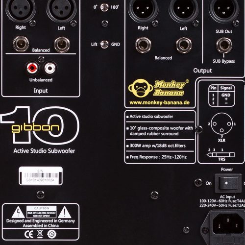 Monkey Banana Gibbon 10 Powered, 10 inch Subwoofer 300W - Black - Image 4