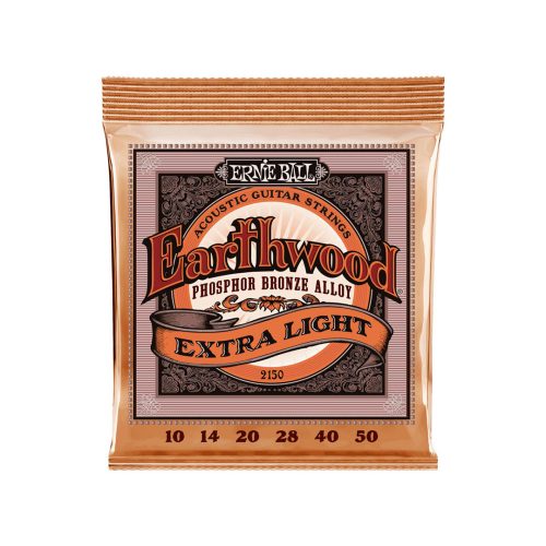 Ernie Ball 2150 Earthwood Phosphor Bronze Extra Light String Set 10-50