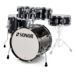 Sonor AQ2 Stage 5-piece Shell Pack with Snare – Transparent Stain Black