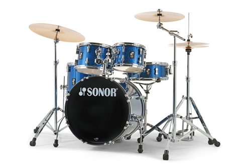 Sonor AQX Studio 5-piece Drum Set - Blue Ocean Sparkle - Image 3