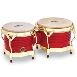 LP Matador Series 7-1/4 inch and 8-5/8 inch Wood Bongos, Red/Gold