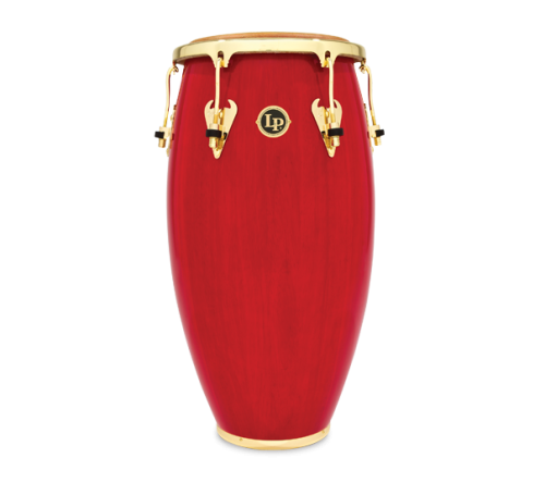 Latin Percussion M754S-RW 12-1/2 inch Matador Series Wood Tumba - Red - Gold Hardware