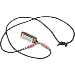 Hohner Mini Harmonica Necklace Pink