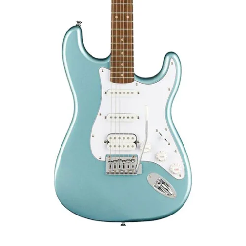 Fender Squier FSR Affinity Series HSS Stratocaster Electric Guitar, Laurel FB, Ice Blue Metallic