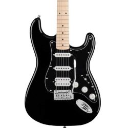 Fender Squier FSR Affinity Series Stratocaster HSS, Maple Fingerboard, Black Pickguard - Black