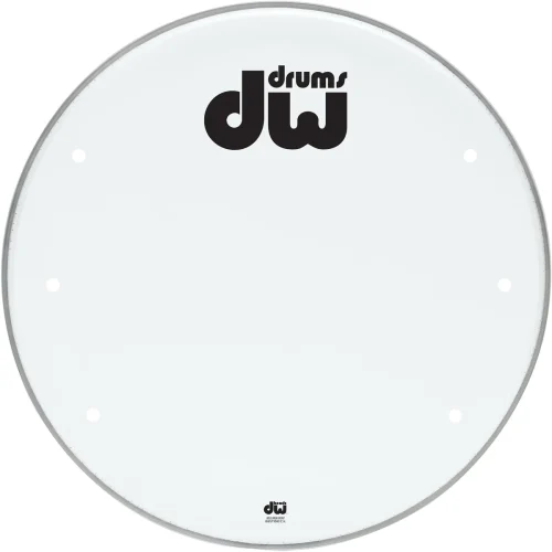 DW 24 inch Smooth White Bass Drum Head w/ Ports
