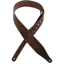 Levy's M17DDBR Leather Guitar Strap - Dark Brown