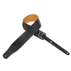 Levy's M26-BLK 2.5 inch Wide Black Genuine Leather Guitar Strap