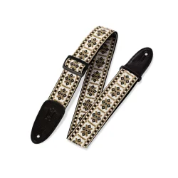 Levy's M8 2 inch Jacquard Weave '60s Hootenanny Guitar Strap -  Brown, White