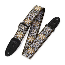 Levy's M8 2 inch Jacquard Weave '60s Hootenanny Guitar Strap - Brown
