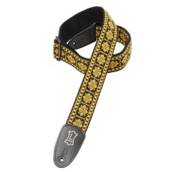 Levy's M8 2 inch Jacquard Weave '60s Hootenanny Guitar Strap - Yellow