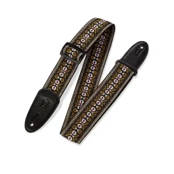 Levy's M8 2 inch Jacquard Weave '60s Hootenanny Guitar Strap - Brown, Orange