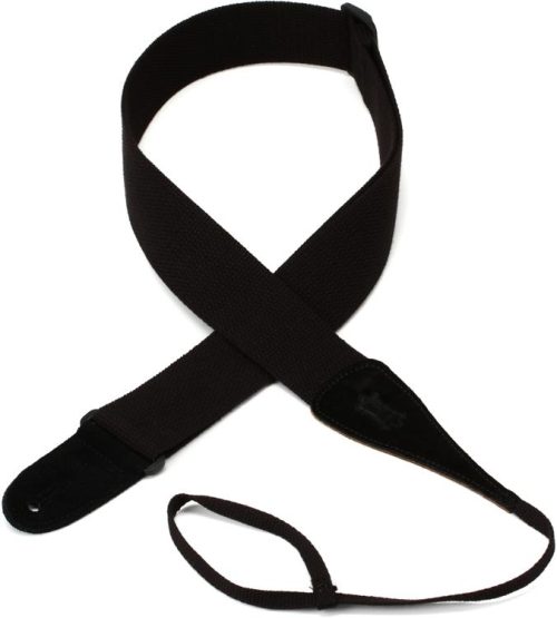 Levy's MC8A Cotton Acoustic Strap with Neck Loop - Black