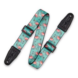 Levy's MPD2 Polyester Guitar Strap - Flamingoes