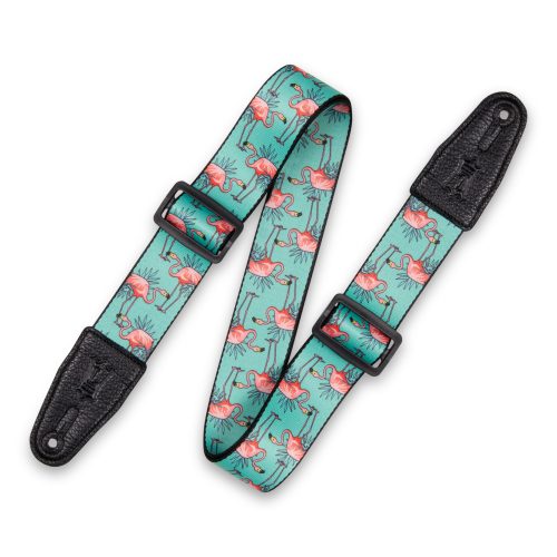 Levy's MPD2 Polyester Guitar Strap - Flamingoes
