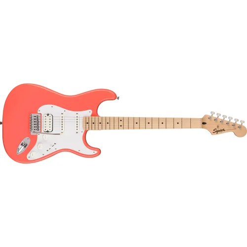 Fender Squier Sonic Stratocaster HSS Electric Guitar - Tahitian Coral - Image 2