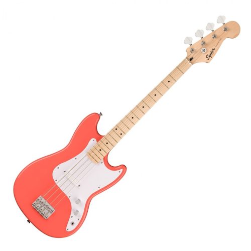 Fender Squier Sonic Bronco 4 String Bass Guitar - Tahitian Coral - Image 2