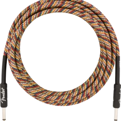Fender Festival Hemp Straight to Straight Instrument Cable- 18.6 foot Rainbow