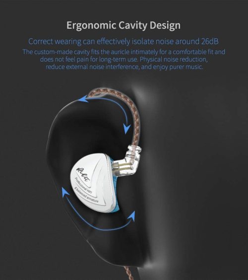 KZ AS16 - Balanced Armature In-Ear Monitor Earphones – Blue - Image 2