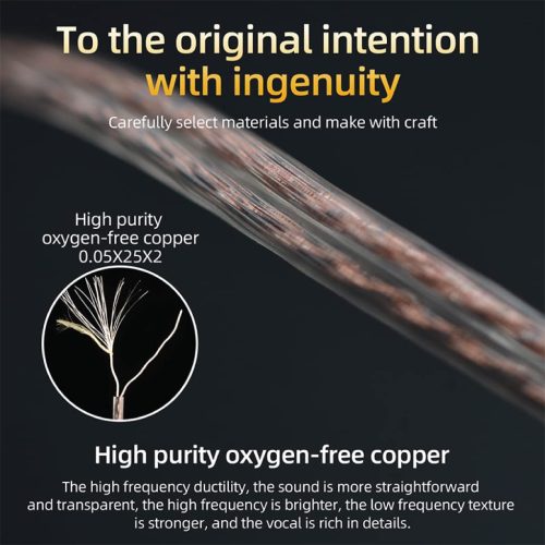 KZ OFC 0.75mm for IEM, Replacement Cable - C Type Pins - Image 4