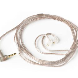 KZ OFC Flat Replacement Cable - 0.75mm, IEM Cable with Mic - C Type