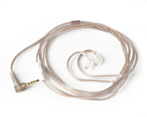 KZ OFC Flat Replacement Cable - 0.75mm, IEM Cable with Mic - C Type