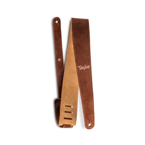 Taylor 2.5 inch Embroidered Suede Guitar Strap - Honey Gold