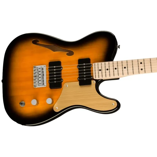 Fender Squier Paranormal Cabronita Telecaster Thinline Electric Guitar – Gold Anodized Pickguard – 2-Color Sunburst - Image 4
