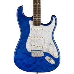 Fender Squier FSR Affinity Series Stratocaster QMT Electric Guitar - Sapphire Blue Transparent