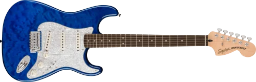 Fender Squier FSR Affinity Series Stratocaster QMT Electric Guitar - Sapphire Blue Transparent - Image 2
