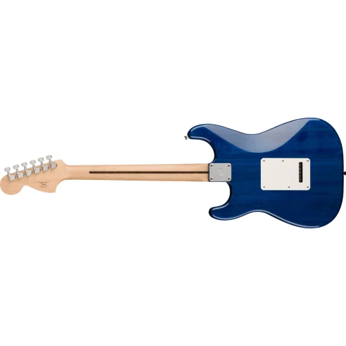 Fender Squier FSR Affinity Series Stratocaster QMT Electric Guitar - Sapphire Blue Transparent - Image 3