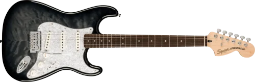 Fender Squier FSR Affinity Series Stratocaster QMT Electric Guitar - Black Burst - Image 2