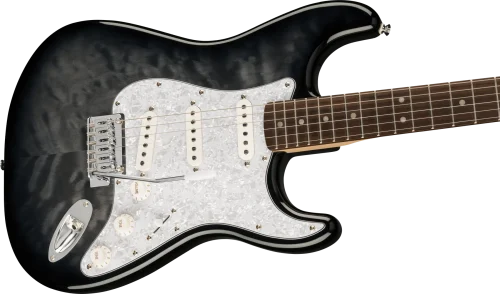 Fender Squier FSR Affinity Series Stratocaster QMT Electric Guitar - Black Burst - Image 3