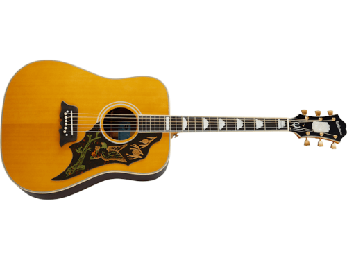 Epiphone Masterbilt Excellente Acoustic-electric Guitar - Antique Natural Aged Gloss - Image 2