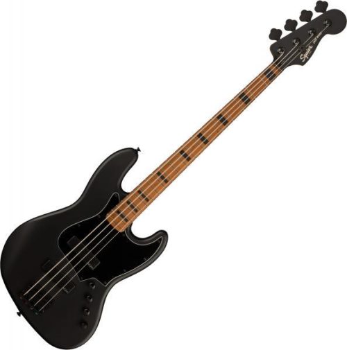 Fender Squier FSR Contemporary Active Jazz Bass HH Black Pickguard - Flat Black - Image 2