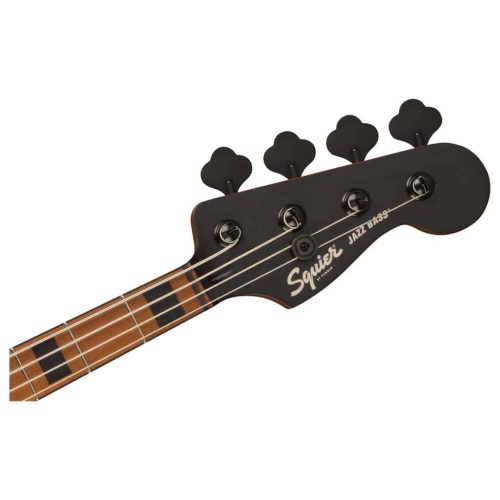 Fender Squier FSR Contemporary Active Jazz Bass HH Black Pickguard - Flat Black - Image 4